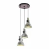 Lampes Industrielles-Luminaires Eglo Suspension Eglo BARNSTAPLE Brun, Noir, 3 lumières