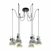 Lampes Vintages & Rétros-Luminaires Eglo Suspension Eglo BARNSTAPLE Brun, Noir, 6 lumières