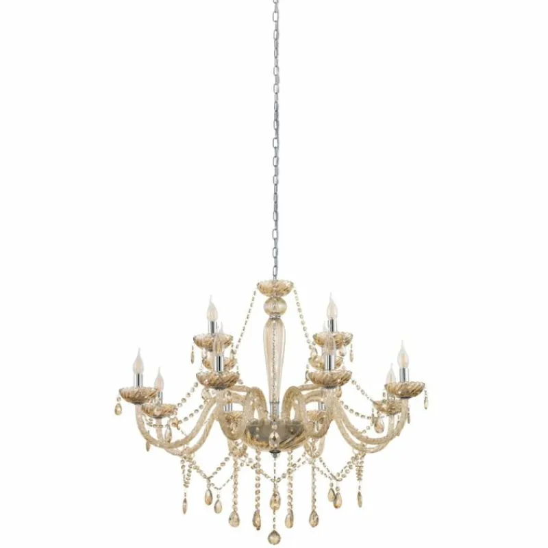 Luminaires Eglo Suspension Eglo BASILANO Chrome, 12 lumières