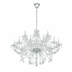 Luminaires Eglo Suspension Eglo BASILANO Chrome, 18 lumières