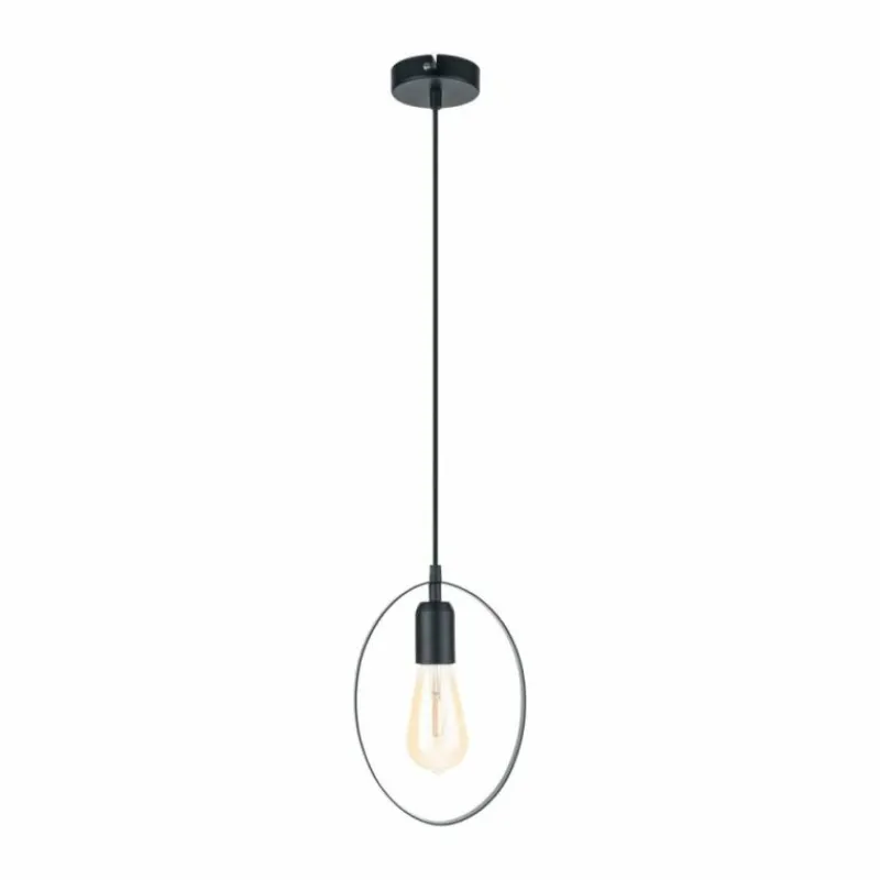 Lampes Vintages & Rétros-Luminaires Eglo Suspension Eglo BEDINGTON Noir, 1 lumière