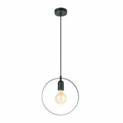 Lampes Vintages & Rétros-Luminaires Eglo Suspension Eglo BEDINGTON Noir, 1 lumière
