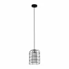 Lampes En Tissu-Luminaires Eglo Suspension Eglo BITTAMS Noir, 1 lumière