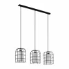 Lampes En Tissu-Luminaires Eglo Suspension Eglo BITTAMS Noir, 3 lumières
