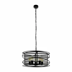 Lampes Vintages & Rétros-Luminaires Eglo Suspension EGLO BLACKWATER Noir, 5 lumières