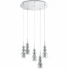 Luminaires Eglo Suspension Eglo BOLANOS LED Chrome, 5 lumières