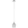Luminaires Rustiques-Luminaires Eglo Suspension Eglo BONARES 1 Chrome, 1 lumière