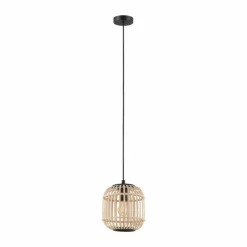 Style Boho-Chic-Luminaires Eglo Suspension EGLO BORDESLEY Noir, 1 lumière