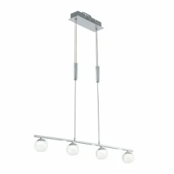 Luminaires Eglo Suspension Eglo BORRIOL LED Chrome, 4 lumières* Éclairage Led