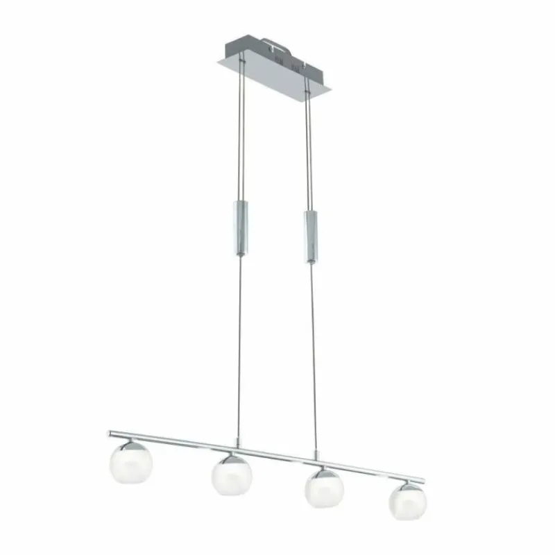 Luminaires Eglo Suspension Eglo BORRIOL LED Chrome, 4 lumières* Éclairage Led