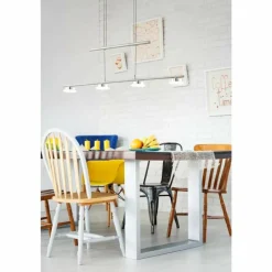 Luminaires Eglo Suspension Eglo BORRIOL LED Nickel mat, 4 lumières* Suspensions