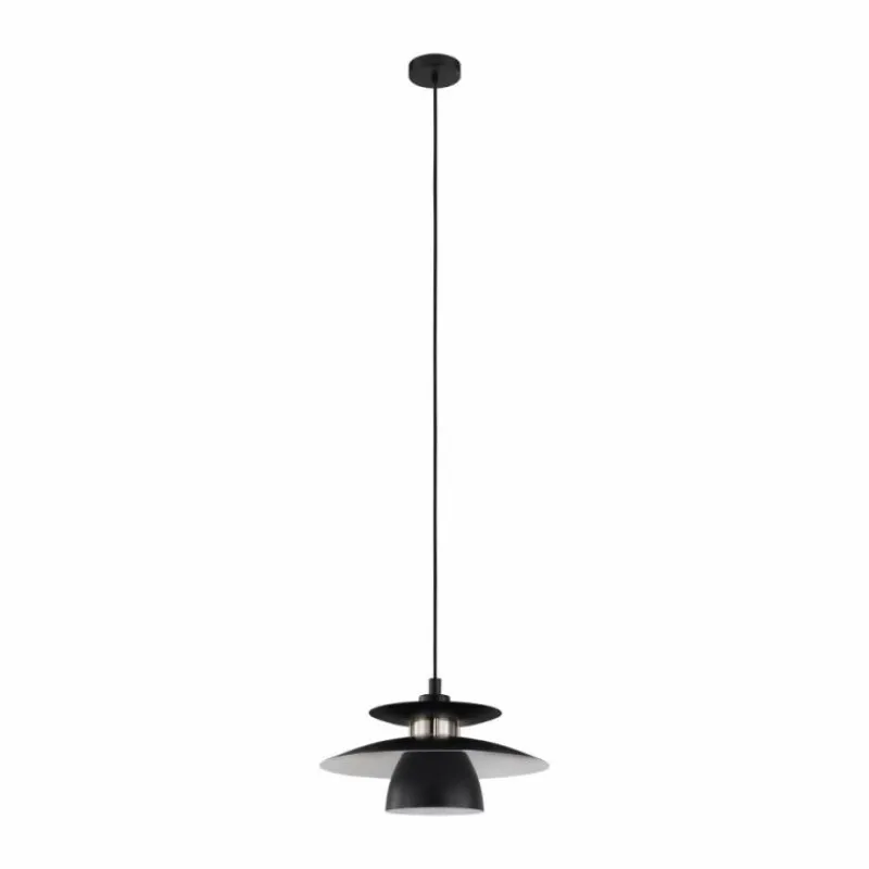Luminaires Eglo Suspension EGLO BRENDA Nickel mat, Noir, 1 lumière* Suspensions