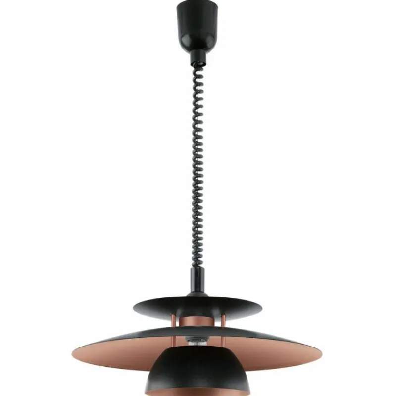 Luminaires Scandinaves-Luminaires Eglo Suspension Eglo BRENDA Noir, 1 lumière