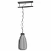 Suspension Verre Fumé-Luminaires Eglo Suspension Eglo BRICKFIELD Noir, 1 lumière
