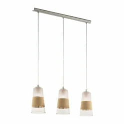 Luminaires Eglo Suspension Eglo BURNHAM Nickel mat, 3 lumières