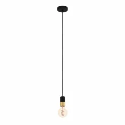 Luminaires Eglo Suspension Eglo CALARI Laiton, Noir, 1 lumière* Suspensions