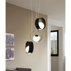 Luminaires Eglo Suspension EGLO CAMARGO Noir, 3 lumières