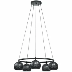 Luminaires Eglo Suspension EGLO CANTALLOPS Noir, 5 lumières* Suspensions
