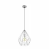 Lampes Vintages & Rétros-Luminaires Eglo Suspension Eglo CARLTON Argenté, 1 lumière