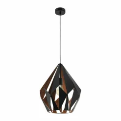 Lampes Vintages & Rétros-Luminaires Eglo Suspension Eglo CARLTON Cuivre, Noir, 1 lumière