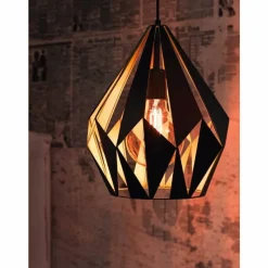 Luminaires Eglo Suspension Eglo CARLTON Jaune, Noir, 1 lumière* Suspensions