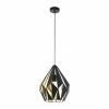 Lampes Dorées-Luminaires Eglo Suspension Eglo CARLTON Or, Noir, 1 lumière