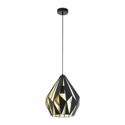 Lampes Dorées-Luminaires Eglo Suspension Eglo CARLTON Or, Noir, 1 lumière
