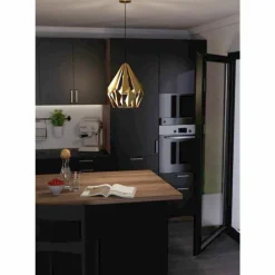 Lampes Dorées-Luminaires Eglo Suspension Eglo CARLTON Or, 1 lumière