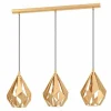 Lampes Dorées-Luminaires Eglo Suspension Eglo CARLTON Or, 3 lumières