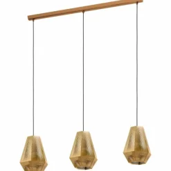Lampes Industrielles-Luminaires Eglo Suspension EGLO CHIAVICA Laiton, 3 lumières