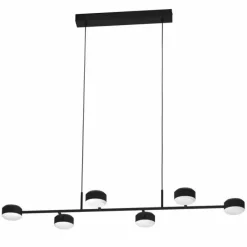 Luminaires Eglo Suspension Eglo CLAVELLINA LED Noir, 6 lumières* Éclairage Led
