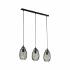Lampes Vintages & Rétros-Luminaires Eglo Suspension Eglo CLEVEDON Noir, 3 lumières