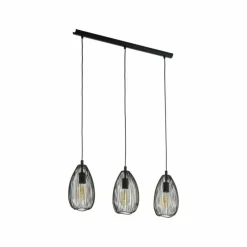 Lampes Vintages & Rétros-Luminaires Eglo Suspension Eglo CLEVEDON Noir, 3 lumières
