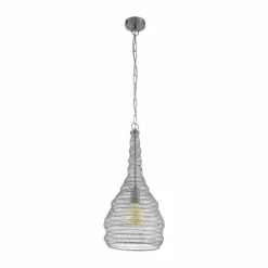 Lampes Vintages & Rétros-Luminaires Eglo Suspension Eglo COLTEN Argenté, 1 lumière