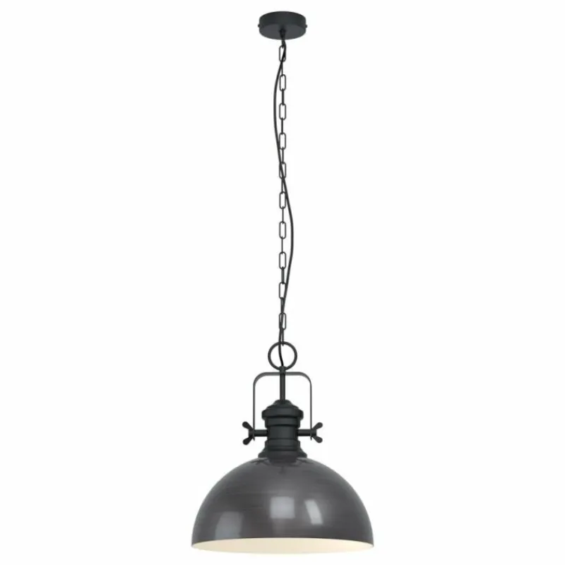 Lampes Vintages & Rétros-Luminaires Eglo Suspension EGLO COMBWICH Crème, Noir, 1 lumière