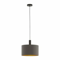 Lampes En Tissu-Luminaires Eglo Suspension Eglo CONCESSA Brun, 1 lumière