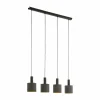 Lampes En Tissu-Luminaires Eglo Suspension Eglo CONCESSA Brun, 4 lumières