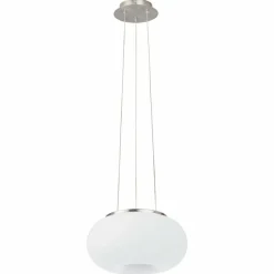 Luminaires Eglo Suspension EGLO connect OPTICA-C LED Nickel mat, 1 lumière, Changeur de couleurs