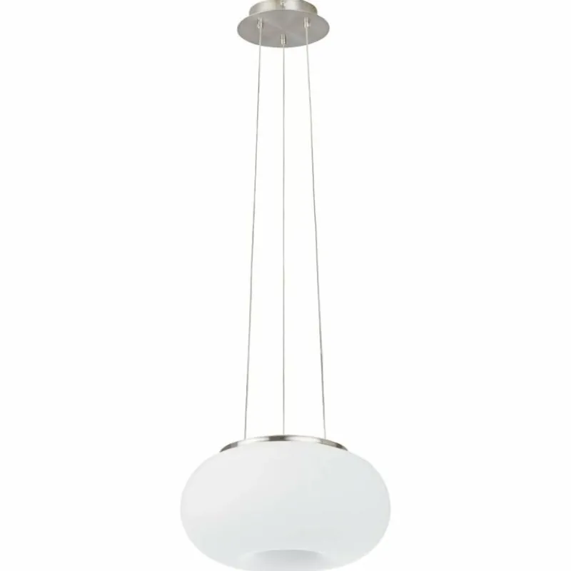 Luminaires Eglo Suspension EGLO connect OPTICA-C LED Nickel mat, 1 lumière, Changeur de couleurs