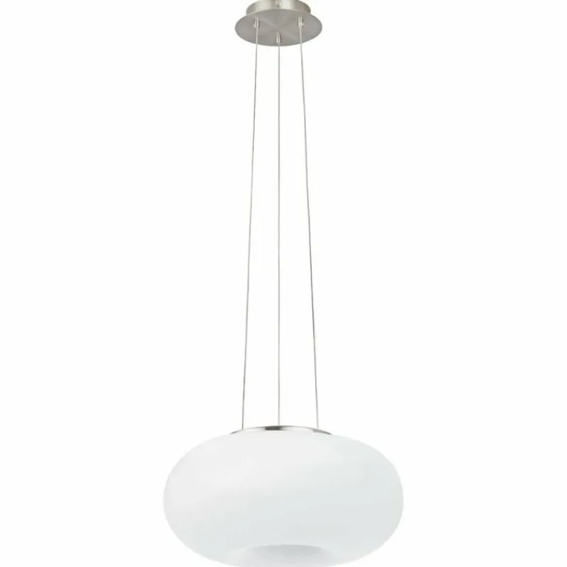 Luminaires Eglo Suspension EGLO connect OPTICA-C LED Nickel mat, 1 lumière, Changeur de couleurs