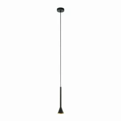 Lampes Dorées-Luminaires Eglo Suspension Eglo CORTADERAS Or, Noir, 1 lumière