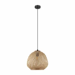 Style Boho-Chic-Luminaires Eglo Suspension Eglo DEMBLEBY Noir, 1 lumière