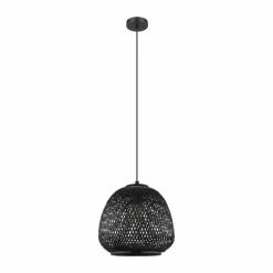 Style Boho-Chic-Luminaires Eglo Suspension Eglo DEMBLEBY Noir, 1 lumière