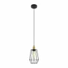 Lampes Vintages & Rétros-Luminaires Eglo Suspension Eglo DENHAM Bruni, Noir, 1 lumière