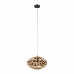 Style Boho-Chic-Luminaires Eglo Suspension Eglo DONDARRION Noir, 1 lumière
