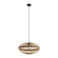 Style Boho-Chic-Luminaires Eglo Suspension Eglo DONDARRION Noir, 1 lumière