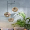 Style Boho-Chic-Luminaires Eglo Suspension Eglo DONDARRION Noir, 3 lumières