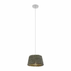 Style Boho-Chic-Luminaires Eglo Suspension EGLO DOVENBY Blanc, 1 lumière