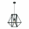 Lampes Vintages & Rétros-Luminaires Eglo Suspension Eglo EMBLETON Noir, 1 lumière