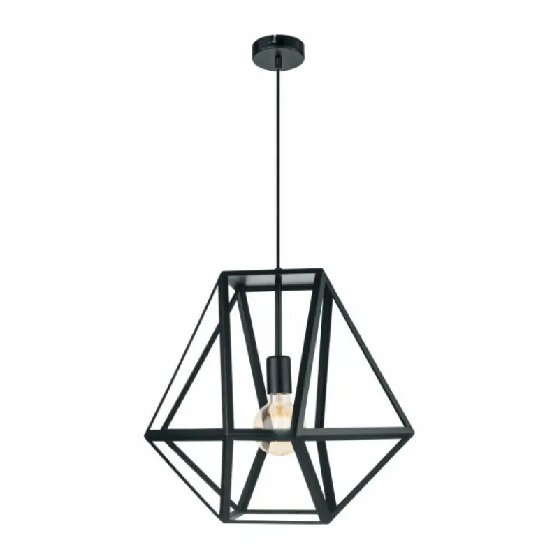 Lampes Vintages & Rétros-Luminaires Eglo Suspension Eglo EMBLETON Noir, 1 lumière